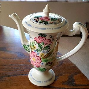 Vintage Blue Ridge Rose Marie Chocolate pot w/lid
